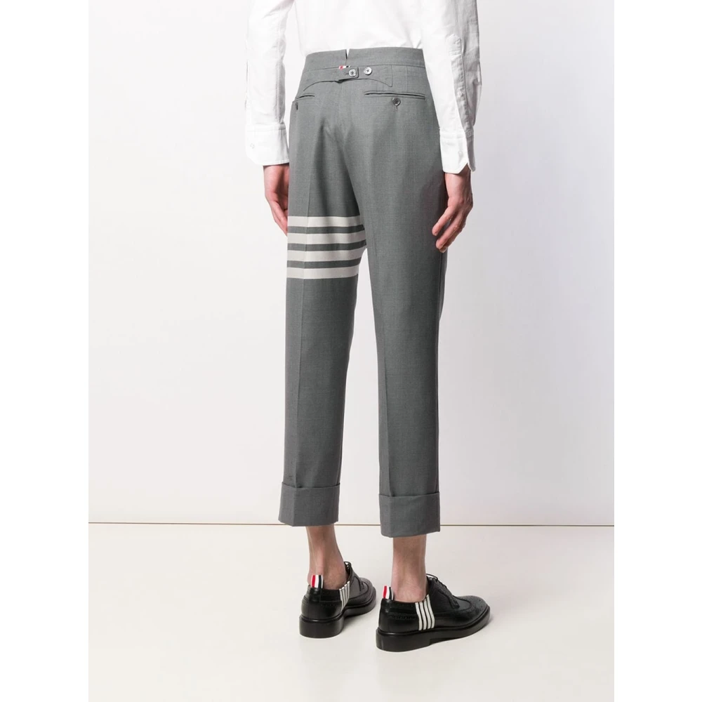 Thom Browne Grijze 4-Bar Broek Gray Heren