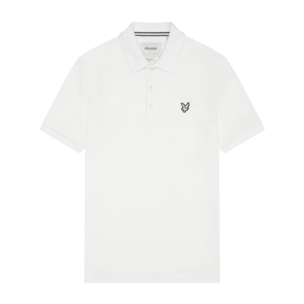 Lyle & Scott Flatback Pique Polo Shirt White Heren