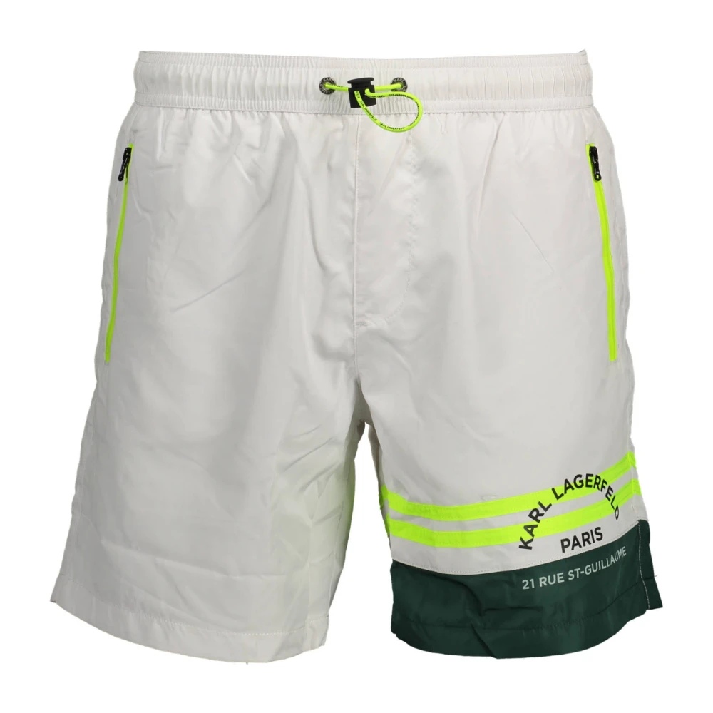 Karl Lagerfeld Men's White Beachwear Costume Bottom Part