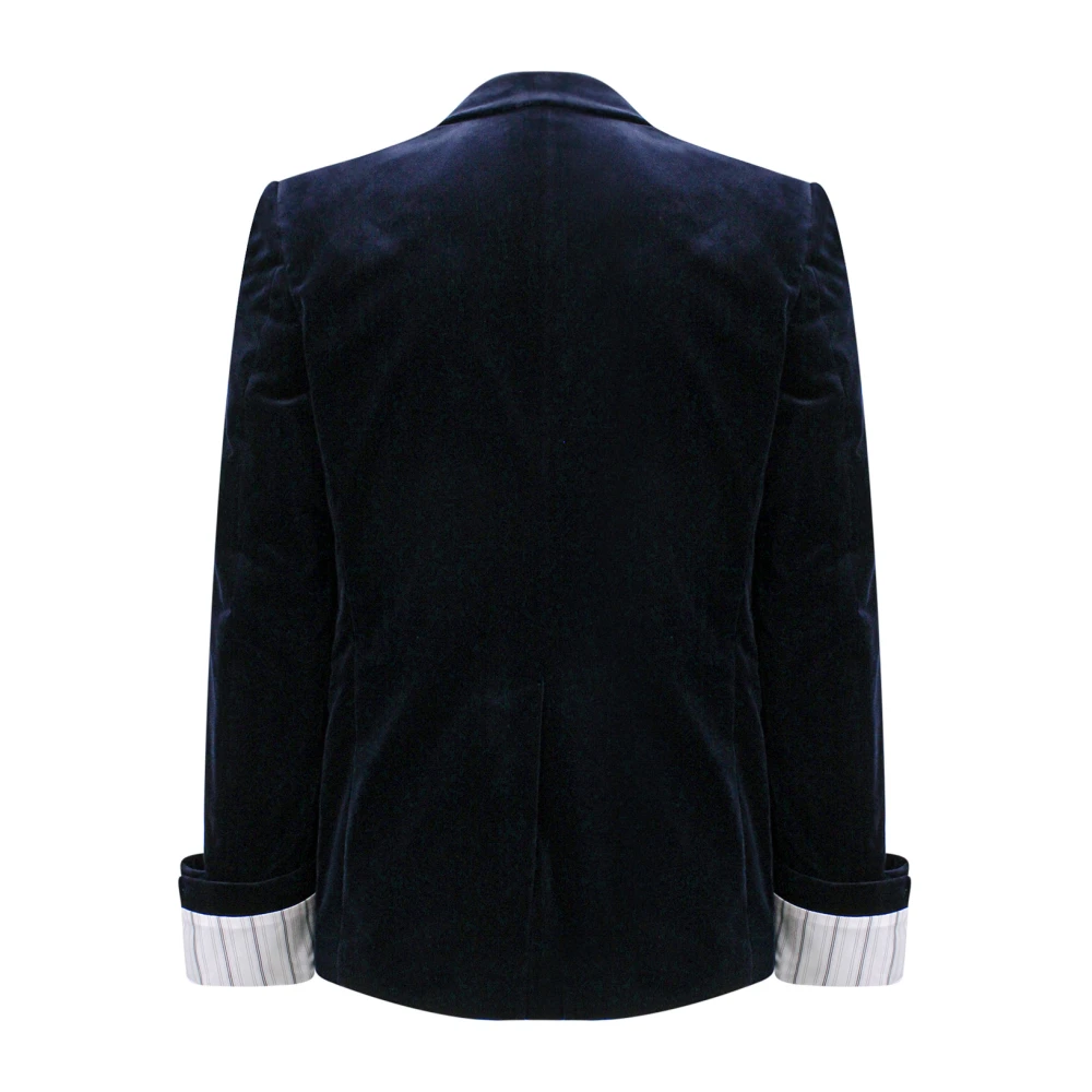 Gucci Blauwe Fluweel Blazer Elegant Stijlvol Mannen Blue Heren