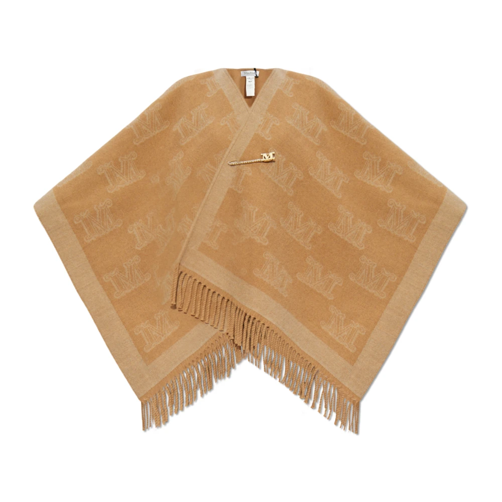 Max Mara Poncho Frine Brown Dames