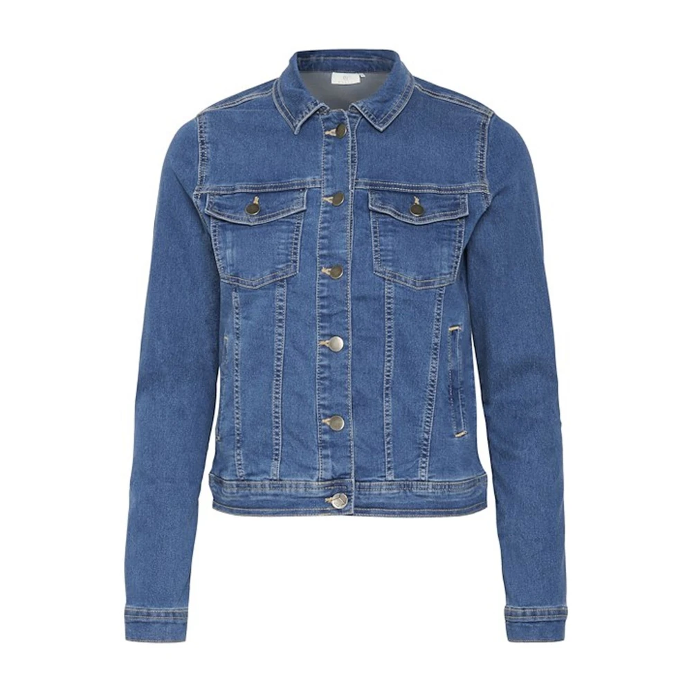 Kaffe Women's Blue Denim Jacket With Chest Pockets - Denim Jackets - 2XL - Jackets