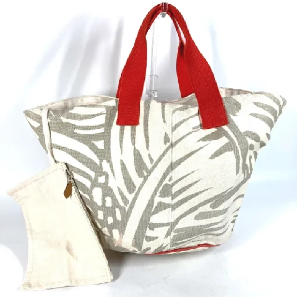 Hermès Vintage Pre-owned Fabric shoulder-bags Beige Dames