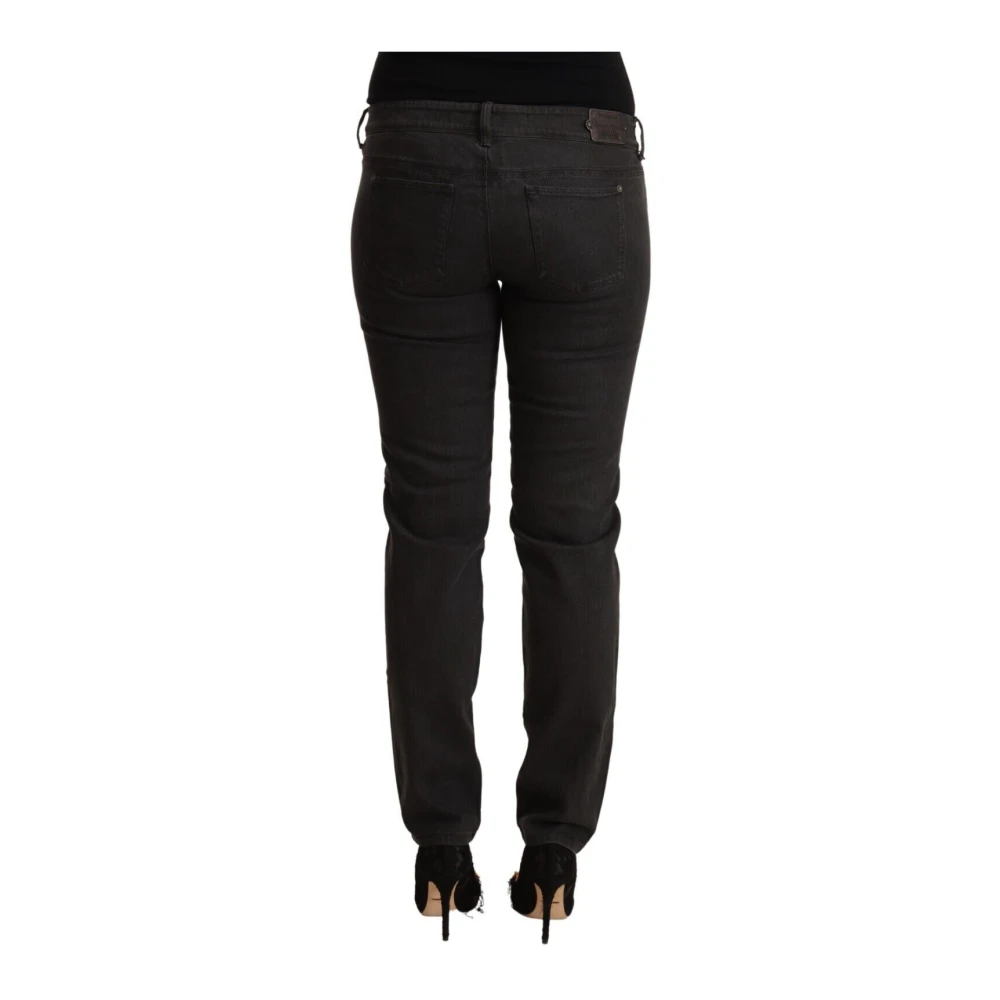 Ermanno Scervino Zwarte Skinny Denim Lage Taille Jeans Black Dames