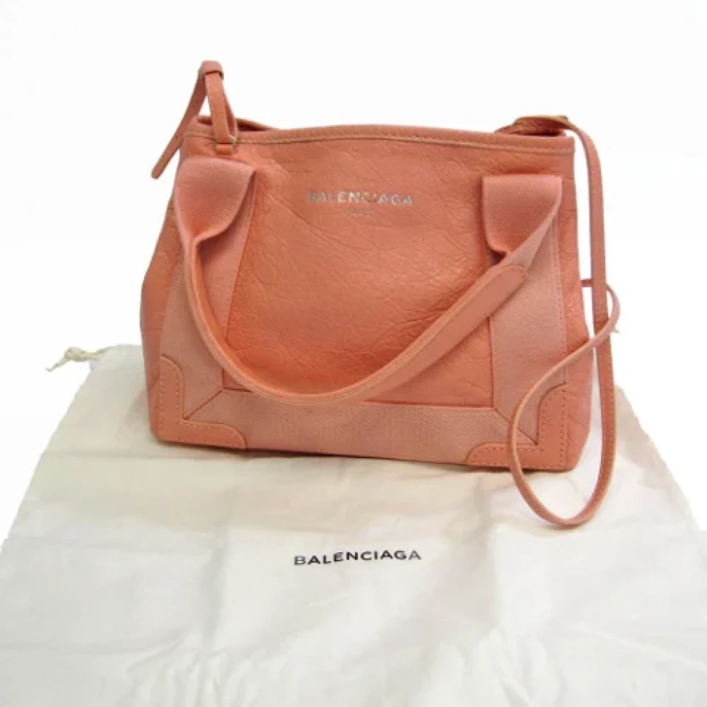 Balenciaga Vintage Tweedehands Roze Leren Balenciaga Cabas Pink Dames