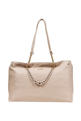 Elegant Hammered Leather Tote Väska