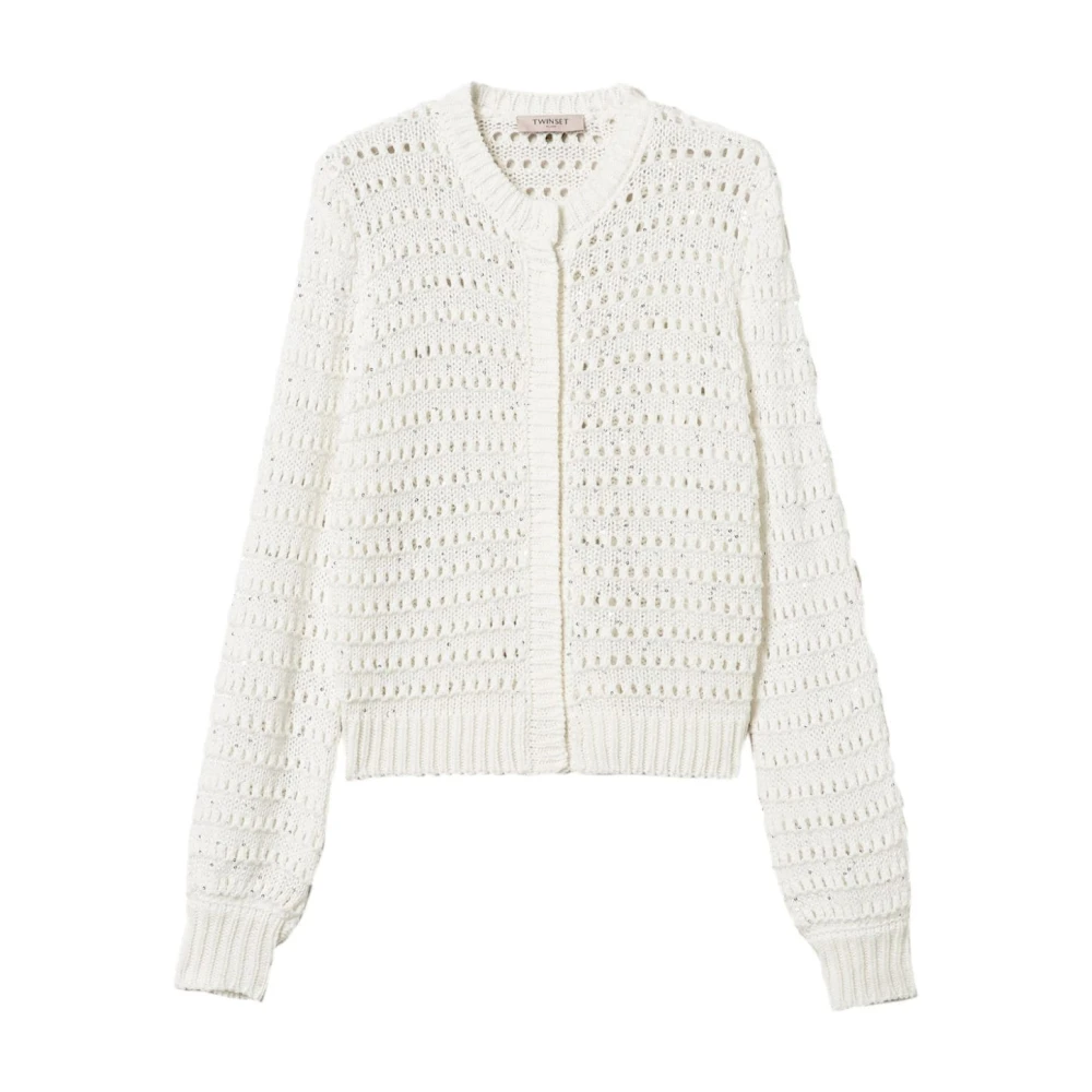 Twinset Sneeuwwitte Vest met Pailletten White Dames