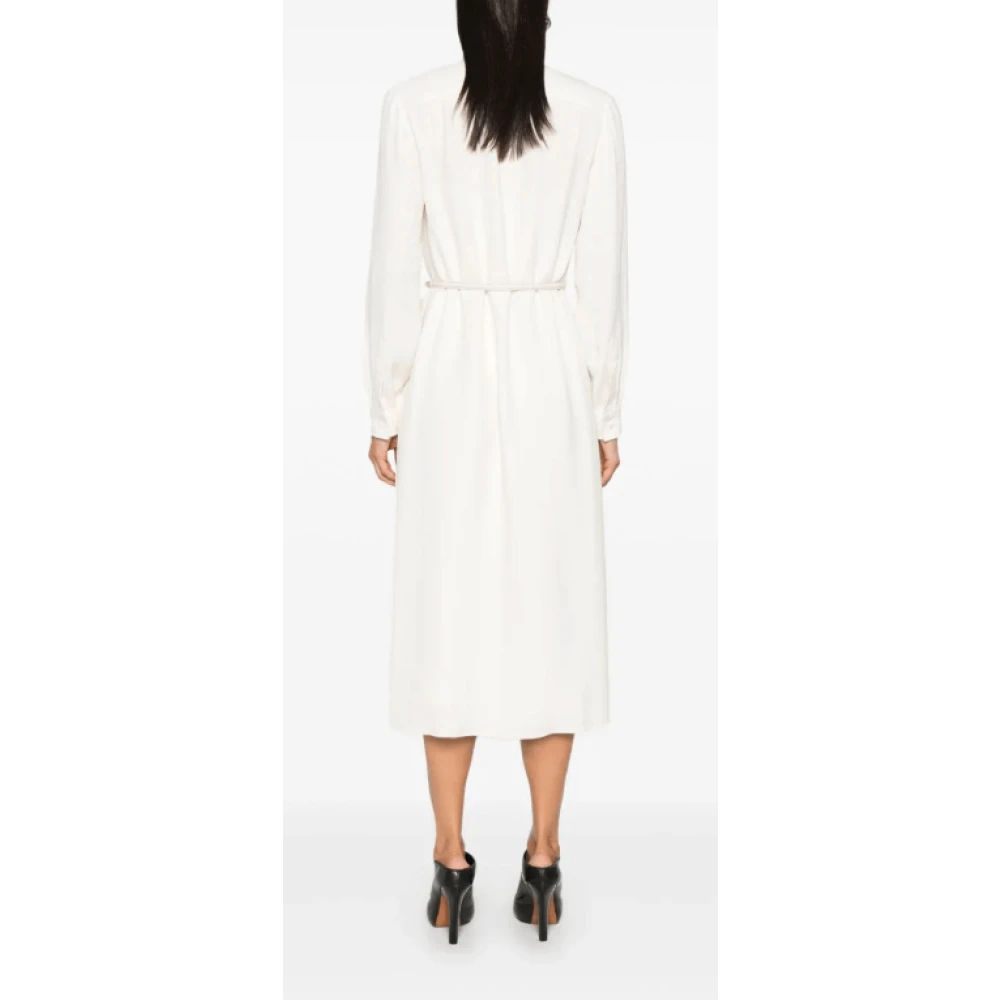 Gucci Witte Maxi Jurk met Riem White Dames