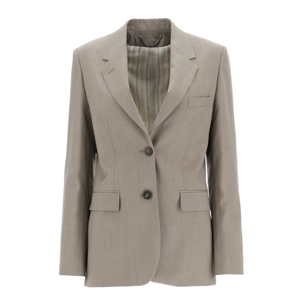 Golden Goose Getailleerd wollen jasje met dubbele knoopsluiting Gray Dames