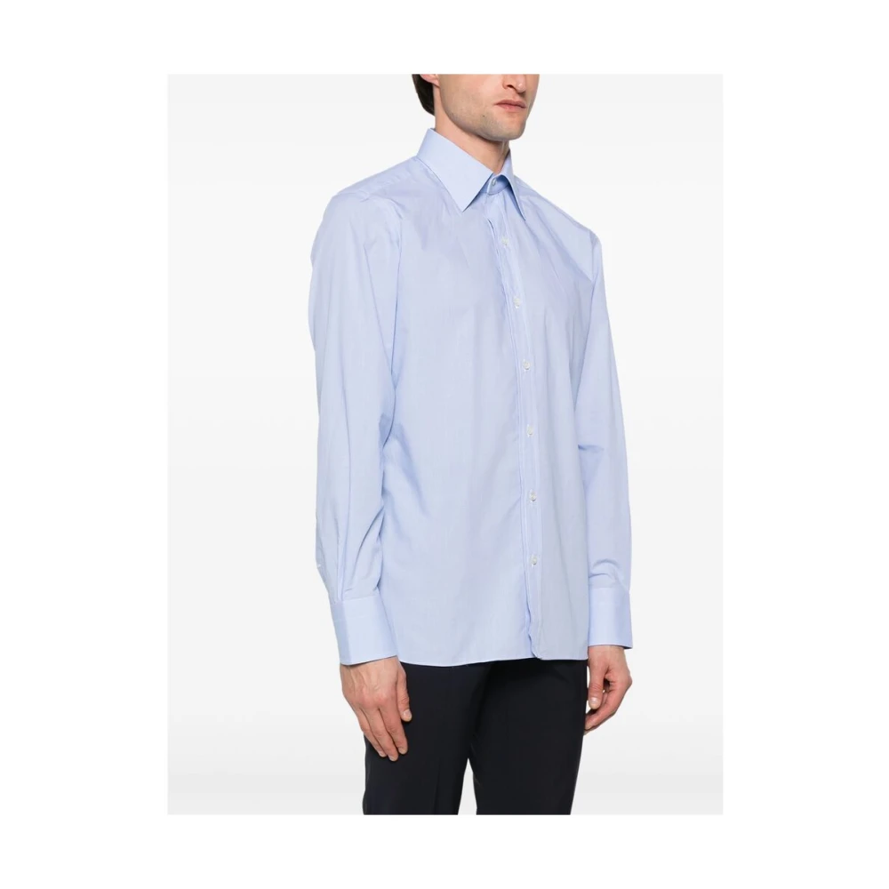 Tom Ford Lichtblauwe Knoopshirt Blue Heren