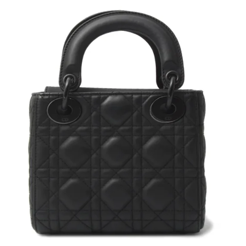 Dior Vintage Pre-owned Leather dior-bags Black Dames