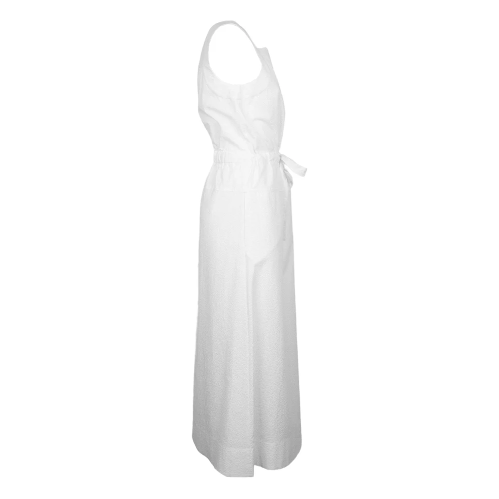 Max Mara Witte Katoenen Panfilo Jurk White Dames