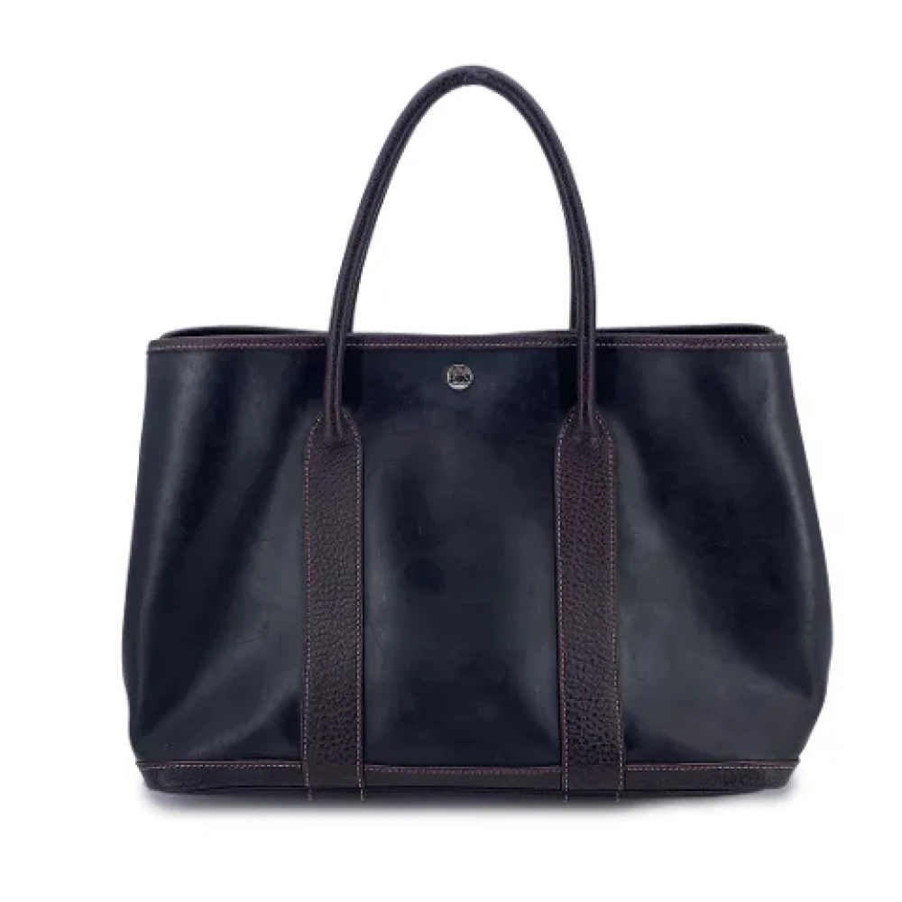 Hermès Vintage Pre-owned Leather handbags Blue Dames