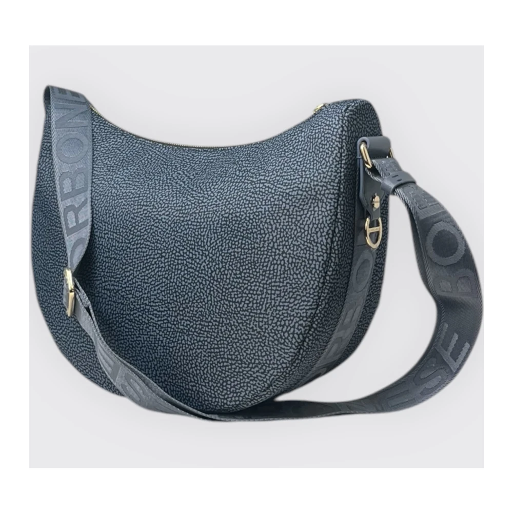 Borbonese Luna Middel Tas Blue Dames