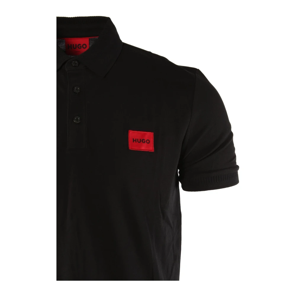 Hugo Boss Slim Fit Zwarte Katoenen Polo Shirt Black Heren
