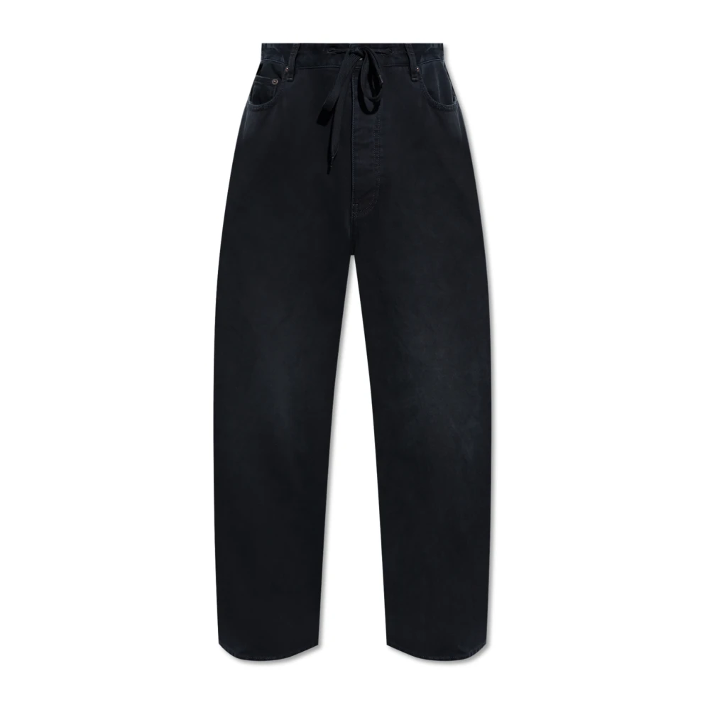 Balenciaga Wide-leg Jeans Black Heren