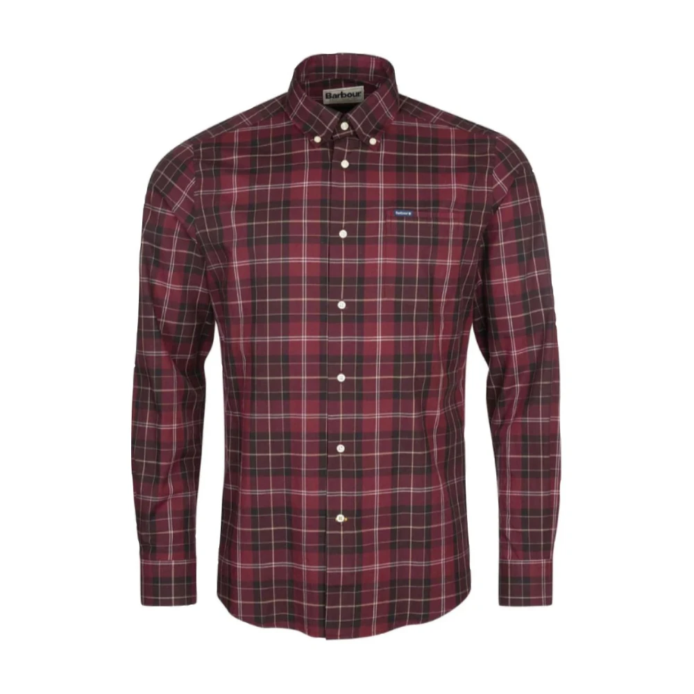 Barbour Klassieke Lichtgewicht Twill Button-Down Overhemd Red Heren