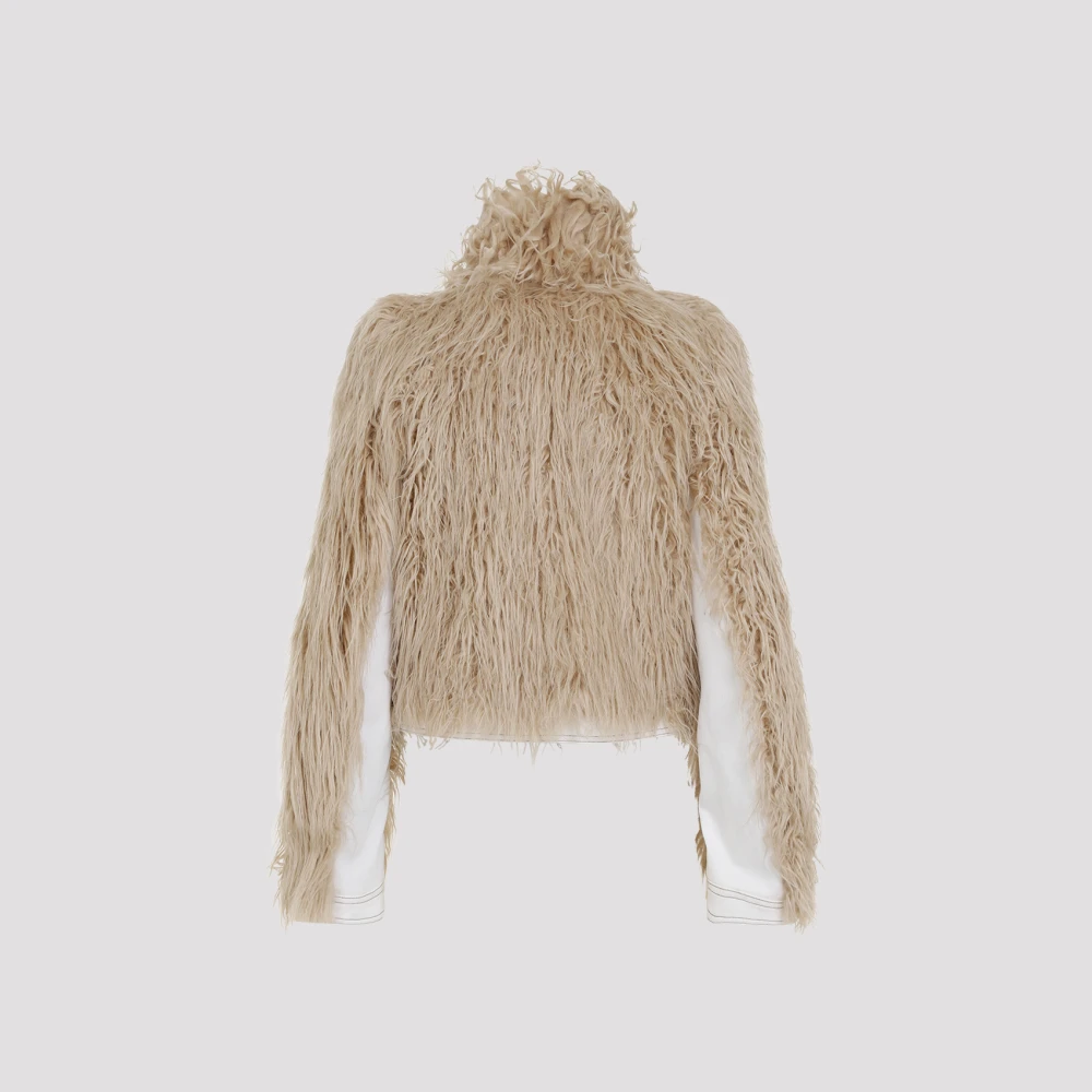 Dries Van Noten Stijlvolle Nude Neutrals Jas Aw24 Beige Dames