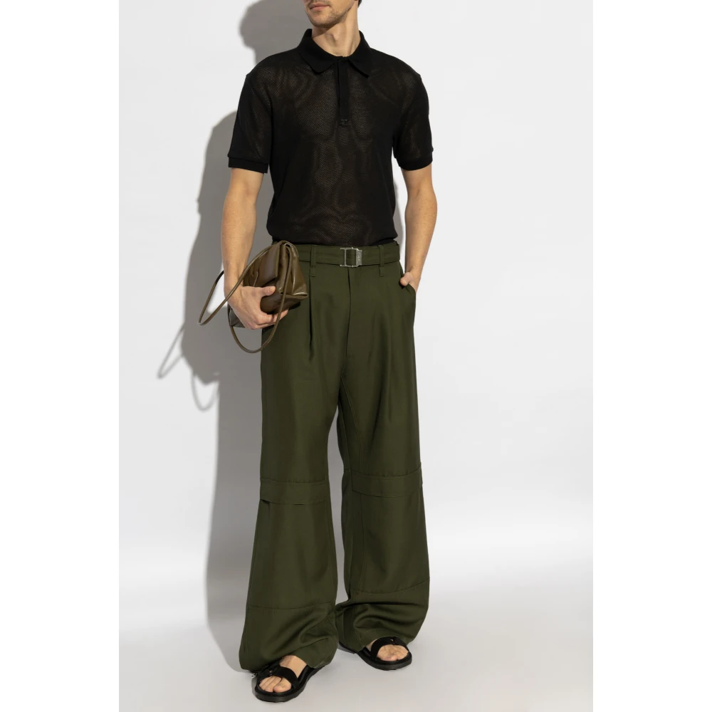 Courrèges Kanten Polo Black Heren