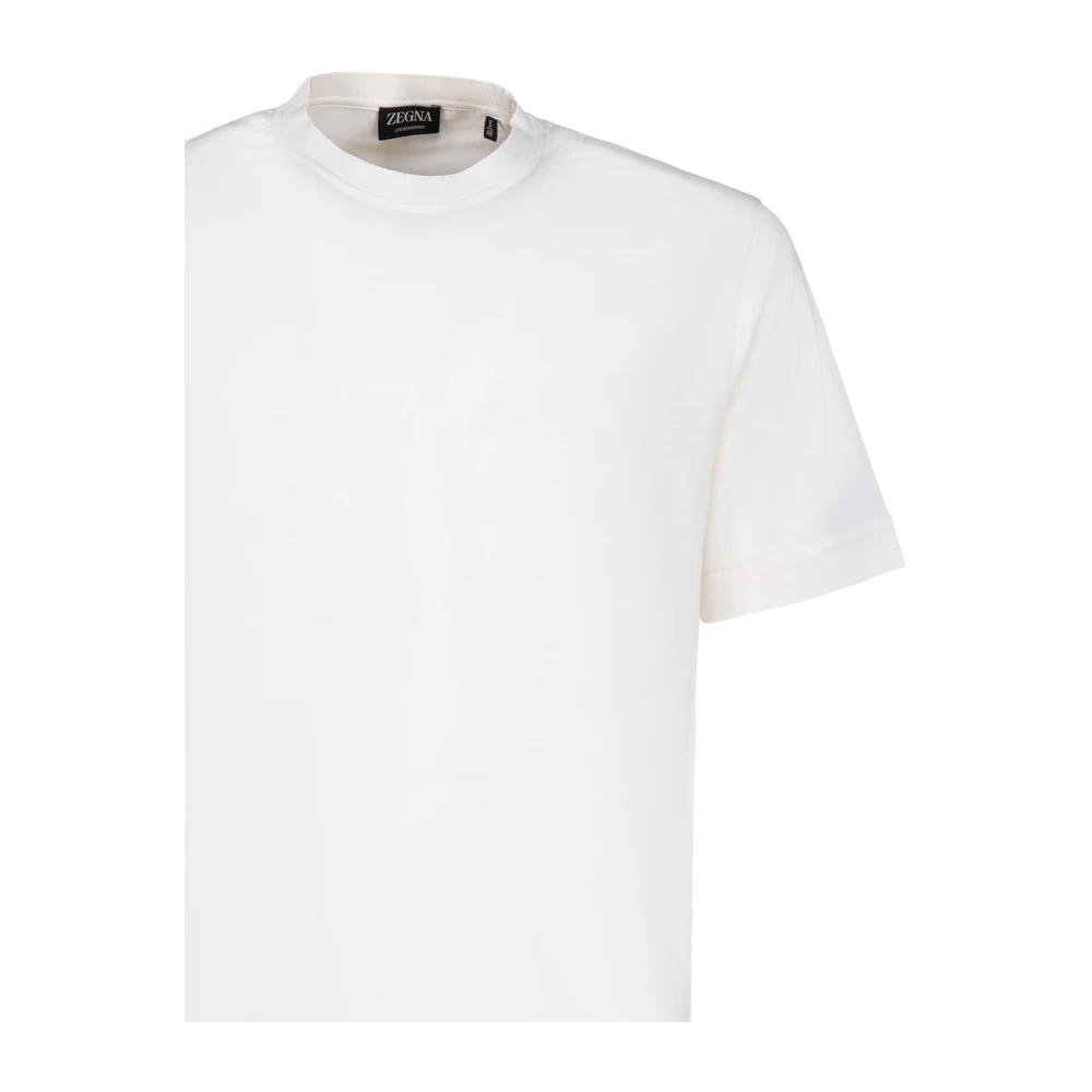 Ermenegildo Zegna Katoen Zijde Crew-neck T-shirt White Heren