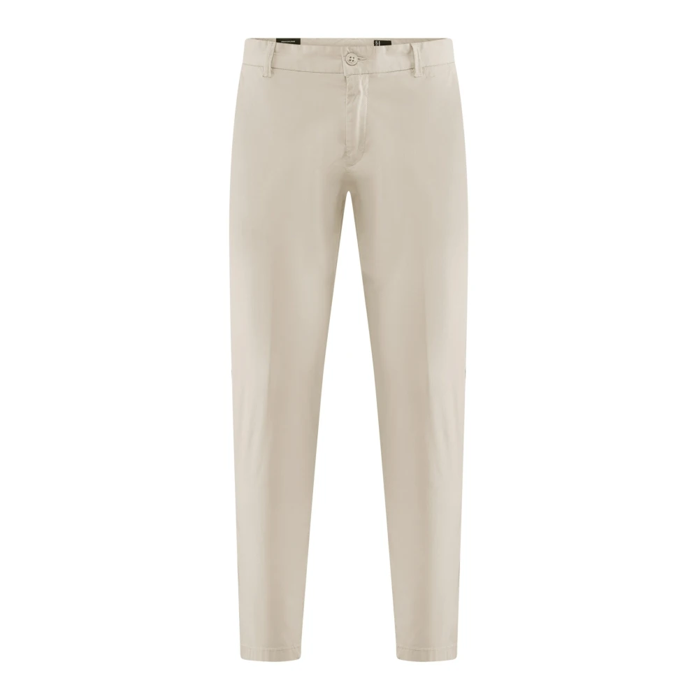 Bomboogie Homme Beige Pantalons, Taille: W34 Chino Pants In Cotton Poplin