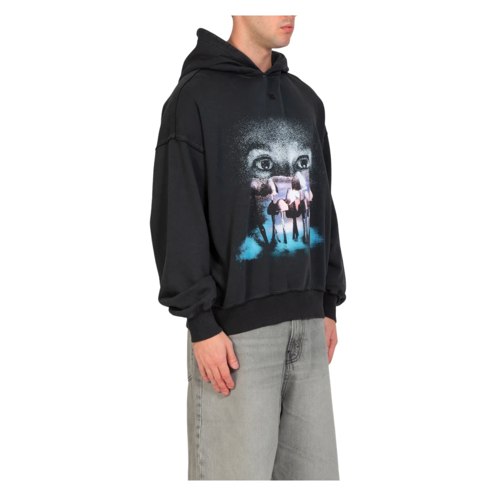 Misbhv Gewassen Zwarte Mush Print Hoodie Black Heren