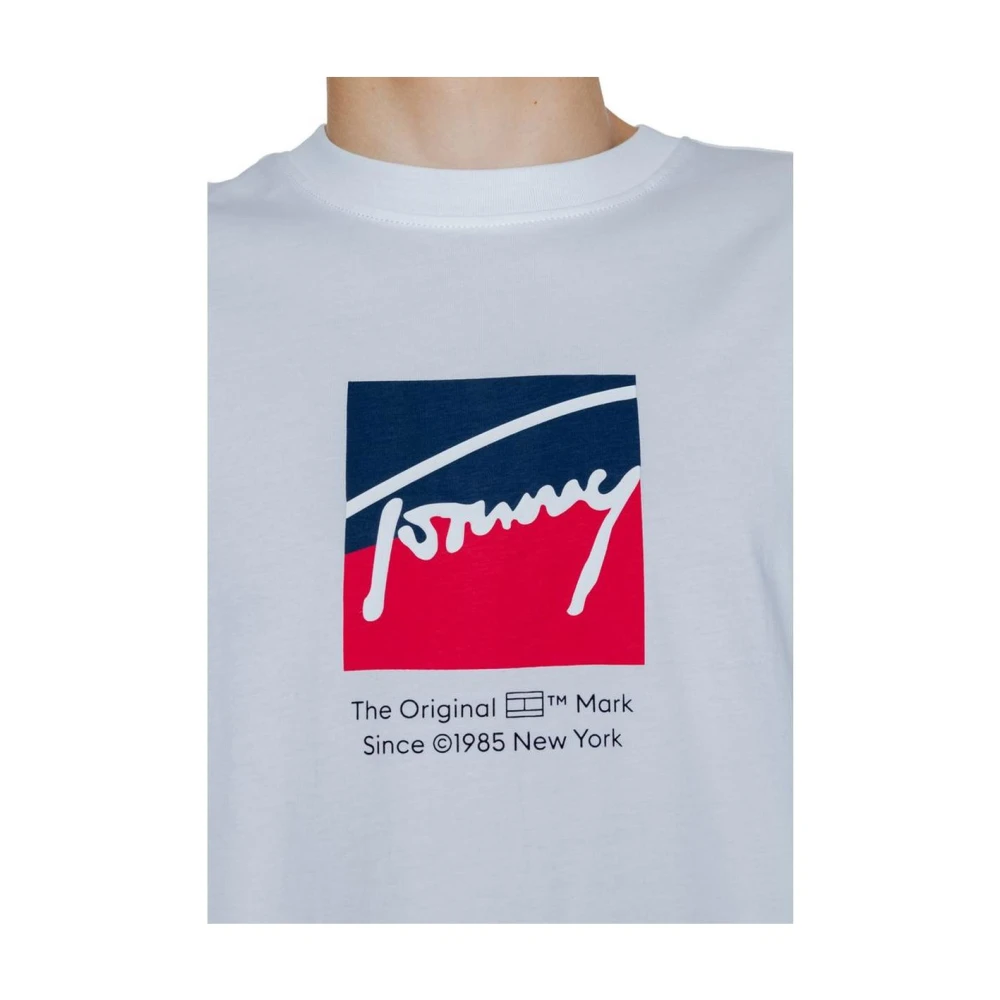 Tommy Jeans Witte Katoenen Tee Herfstcollectie White Heren