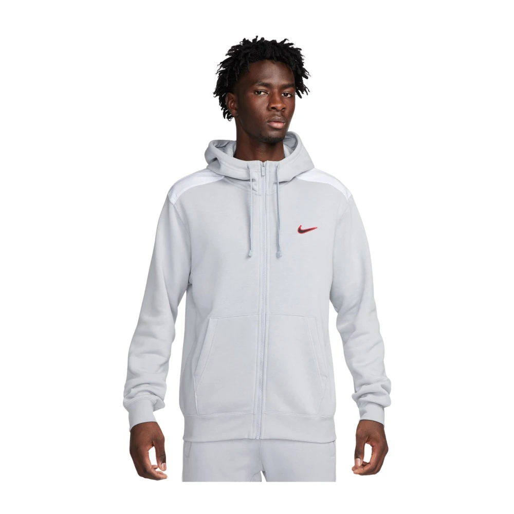 Nike Sportswear Club Fleece Full Zip Hoodie Gray Heren