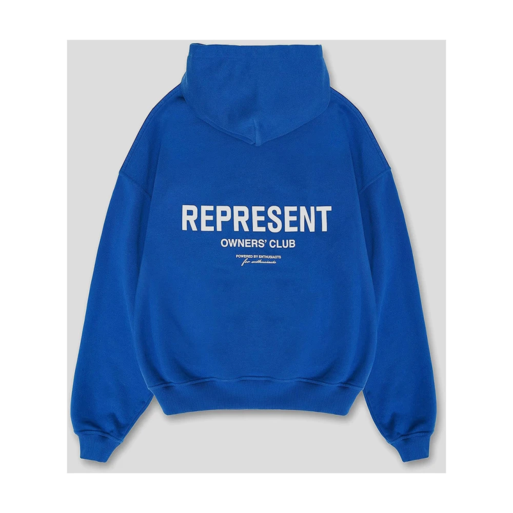 Represent Logo Hoodie Blue Heren