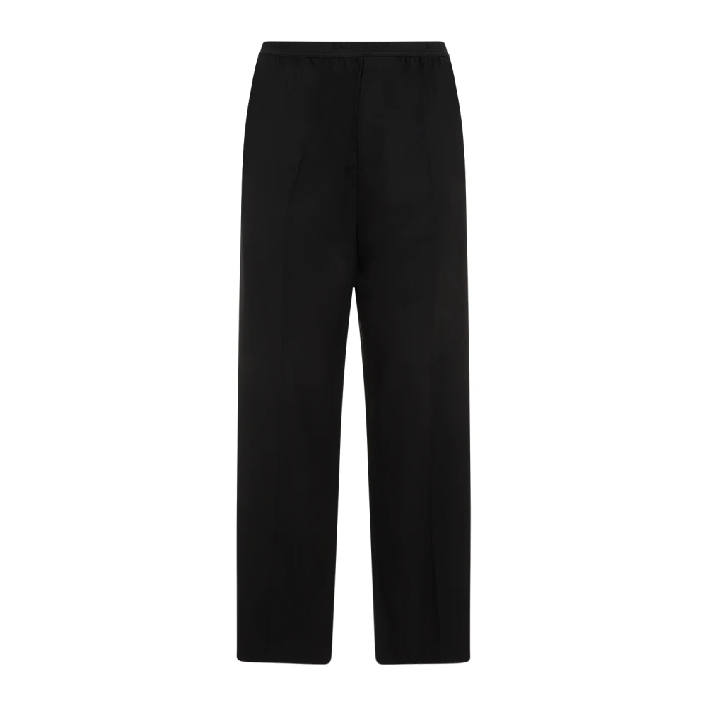 Balenciaga Zwarte wollen broek losse pasvorm stijlvol Black Heren