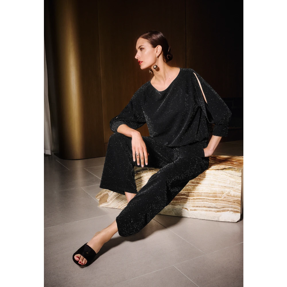 Betty Barclay Glitterende Marlene Broek Black Dames