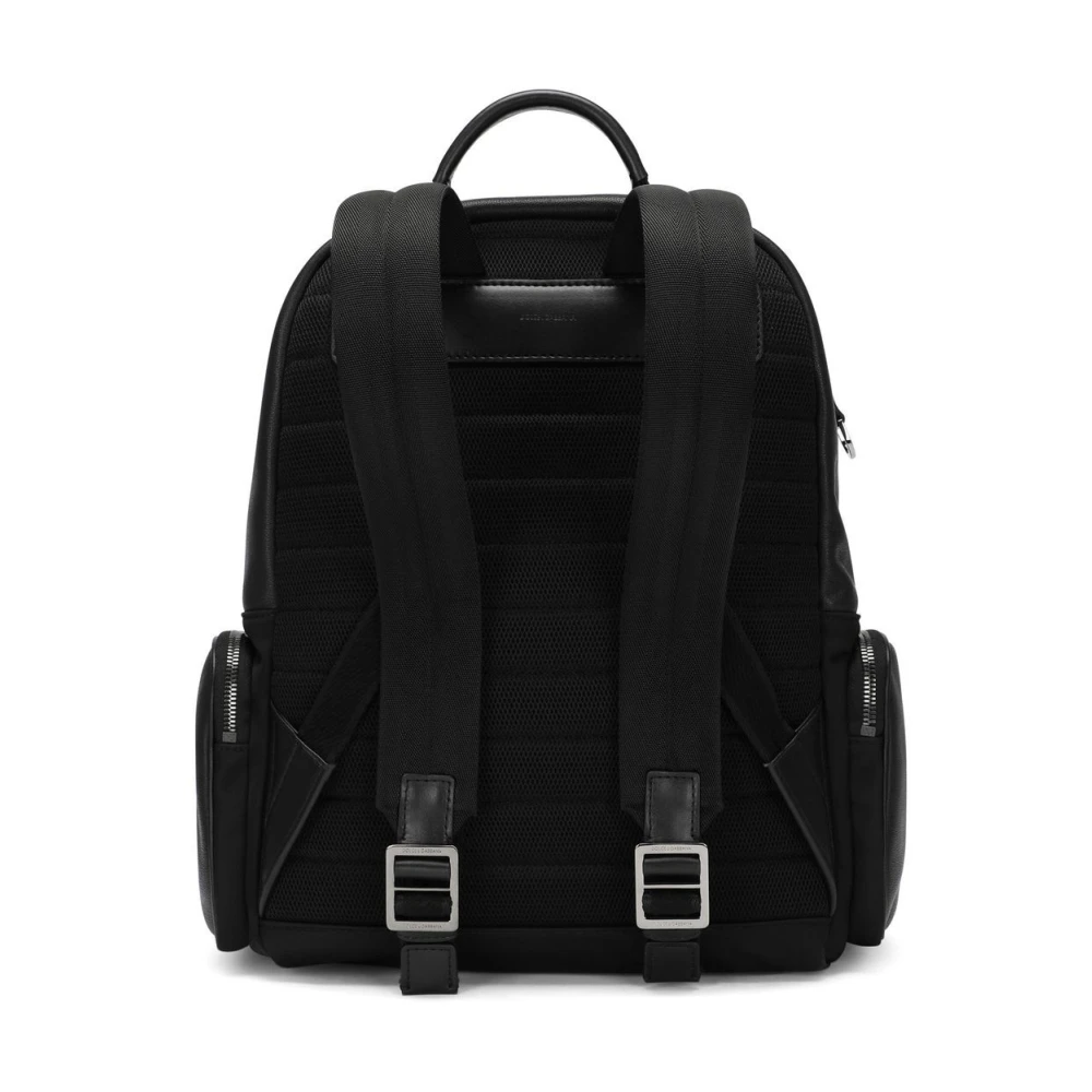 Dolce & Gabbana Zwarte tassen met Zaino Targhetta Black Heren