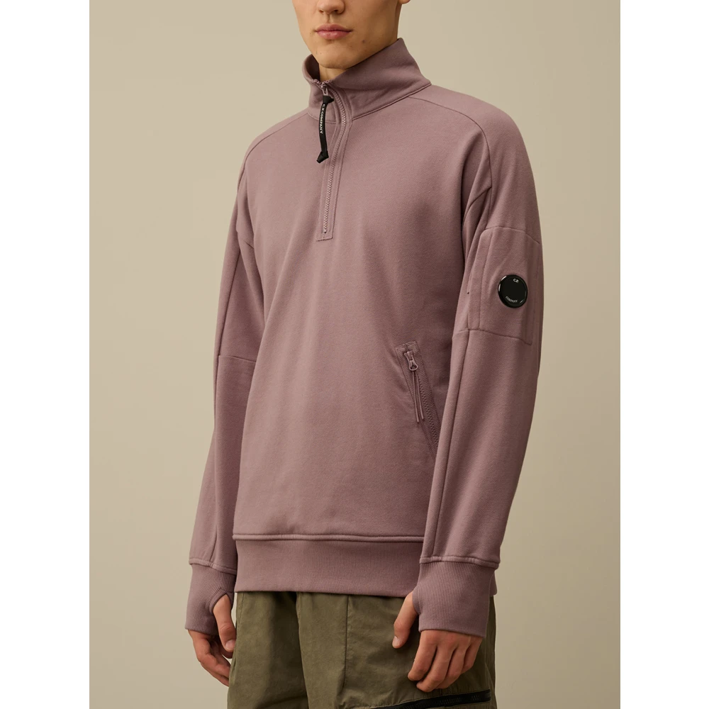 C.P. Company Polo Kraag Sweatshirt Purple Heren