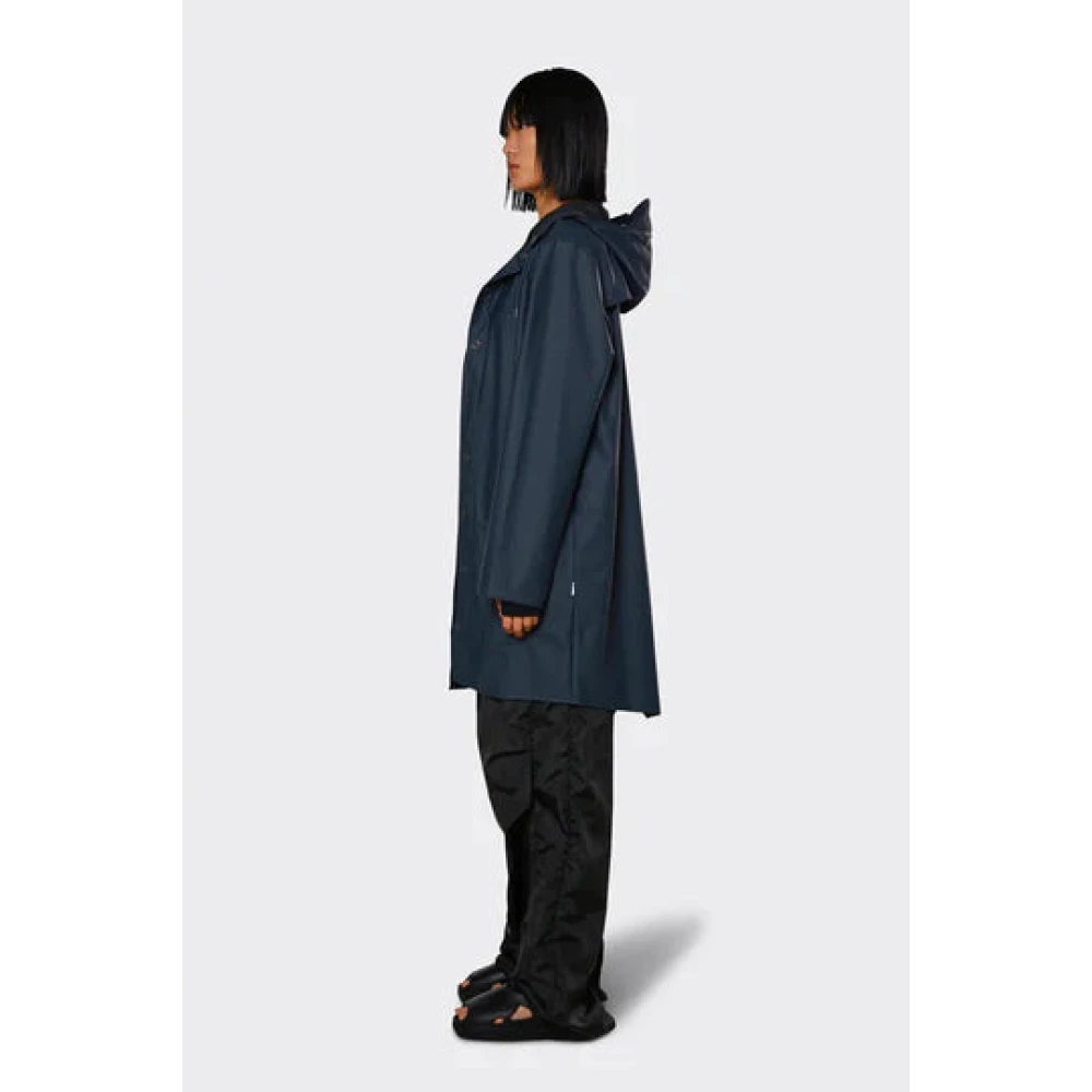 Rains Lange Waterdichte Jas Blue Dames