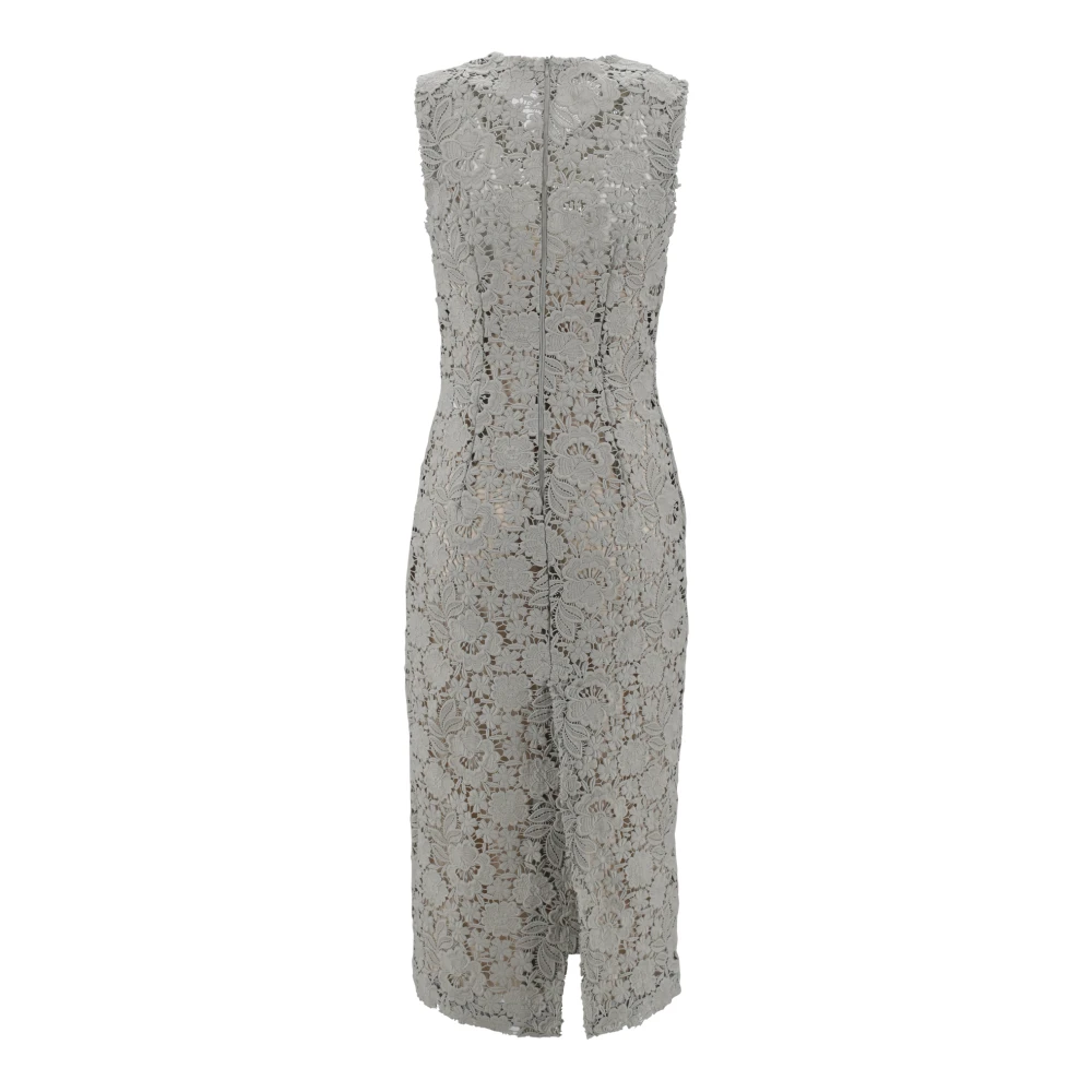 P.a.r.o.s.h. Lange katoenen jurk met knoopsluiting achteraan White Dames