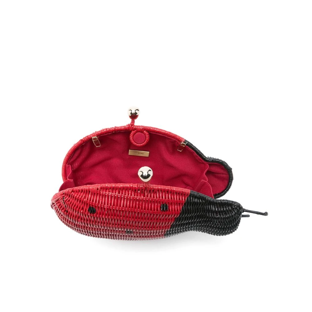 Serpui Rode Polka Dot Schoudertas Multicolor Dames