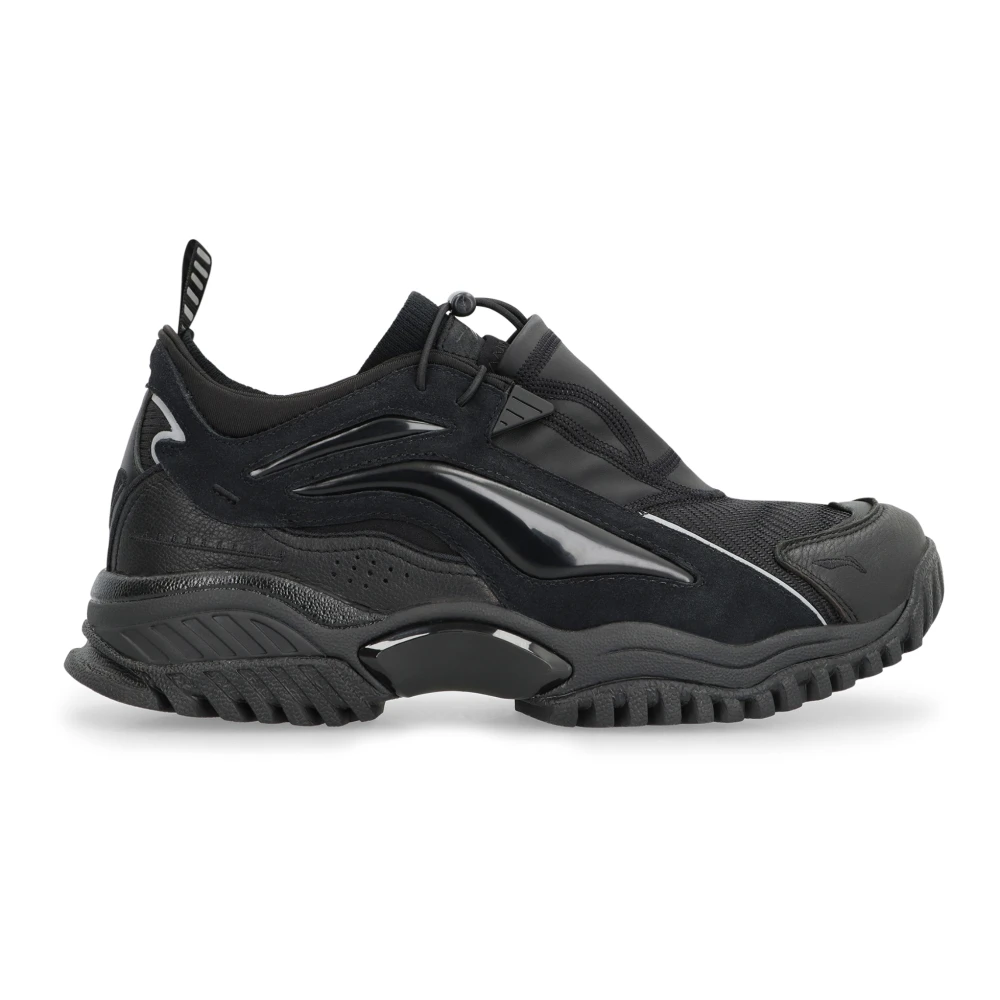 Random Identities Sportieve Low-top Sneakers met Technische Stof Heren Schoenen Zwart