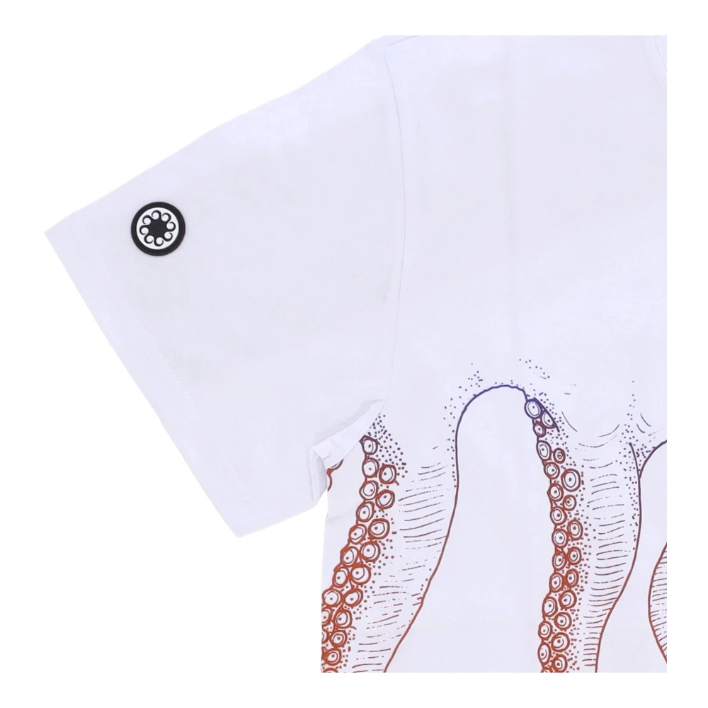 Octopus Gradient Tee Wit Korte Mouw T-shirt White Heren