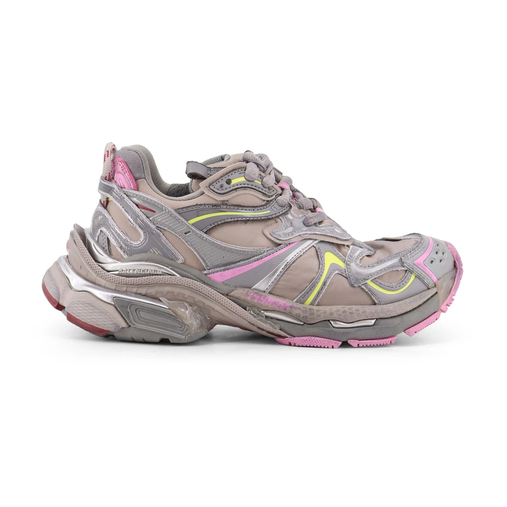 Balenciaga Sneakers met letterlogo en nylon/leer Dames Schoenen Veelkleurig Multicolor