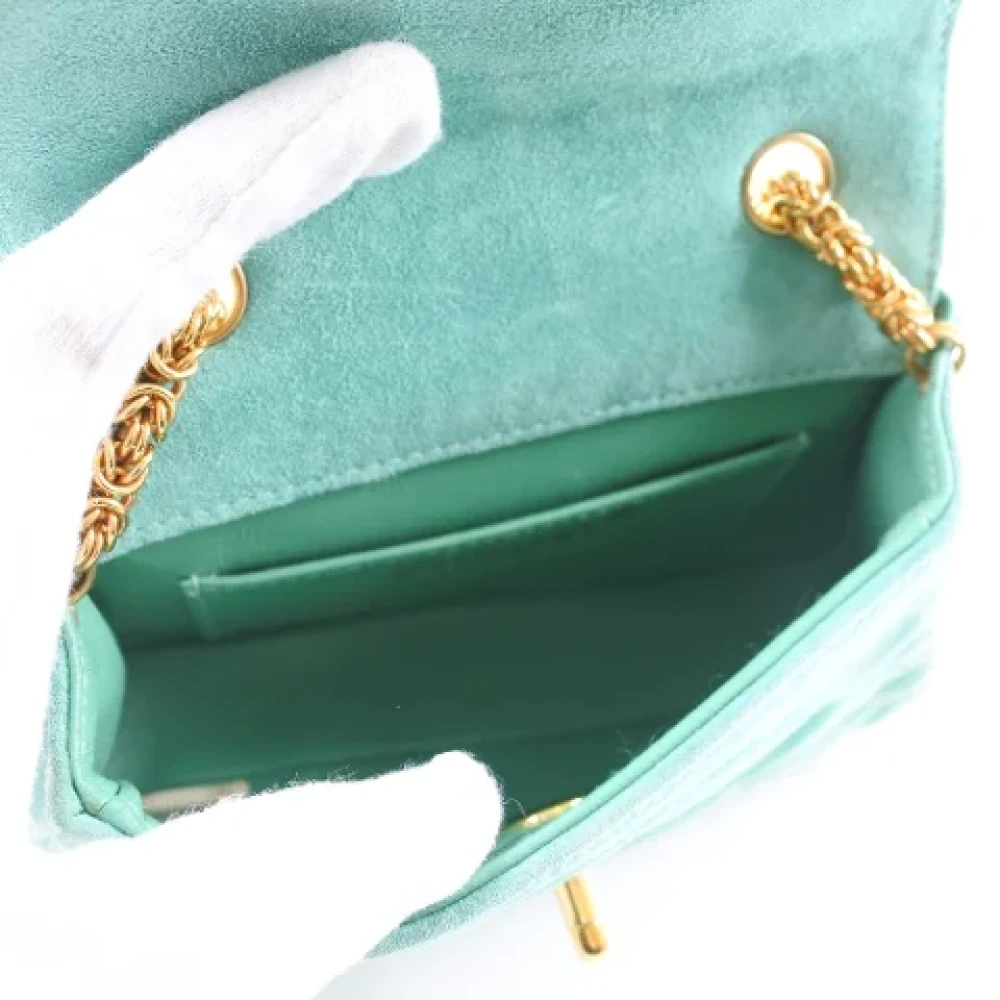 Chanel Vintage Pre-owned Leather handbags Green Dames