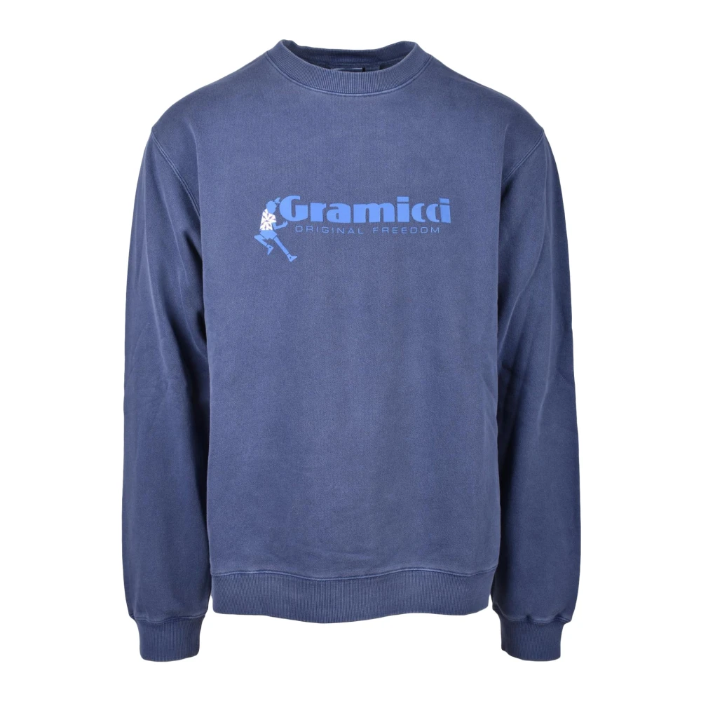Gramicci Katoenmix Pullover Sweatshirt Blue Heren