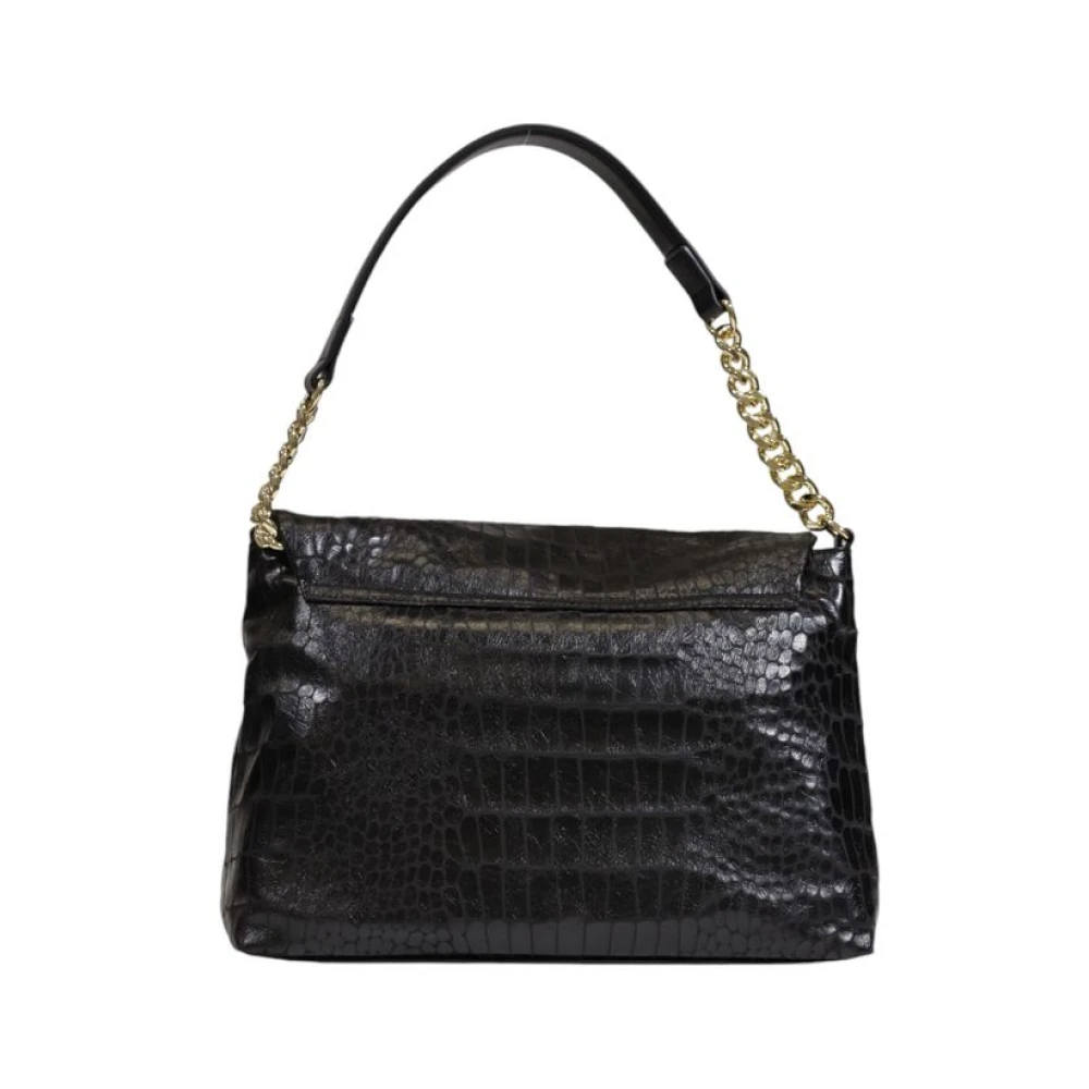 Love Moschino Zwarte Polyester Handtas Herfst Winter Collectie Black Dames