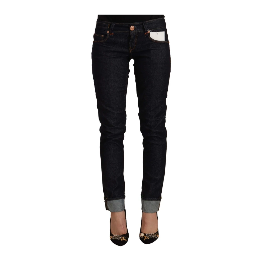 Acht Women's Black Low Waist Skinny Denim Jeans