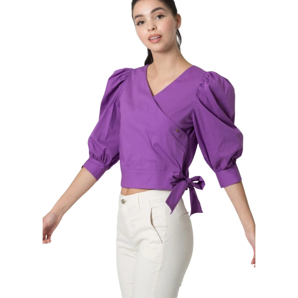 Kocca Korte Mouw Blouse Purple Dames