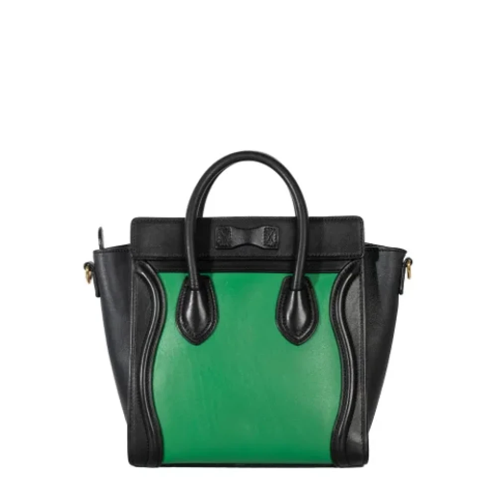 Celine Vintage Pre-owned Leather celine-bags Green Dames