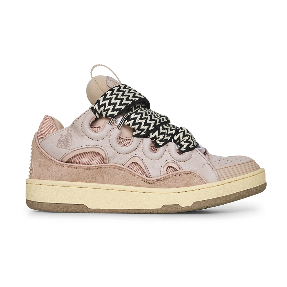 Lanvin Women's Pink Sneakers, 4 Uk, Curb Trainers