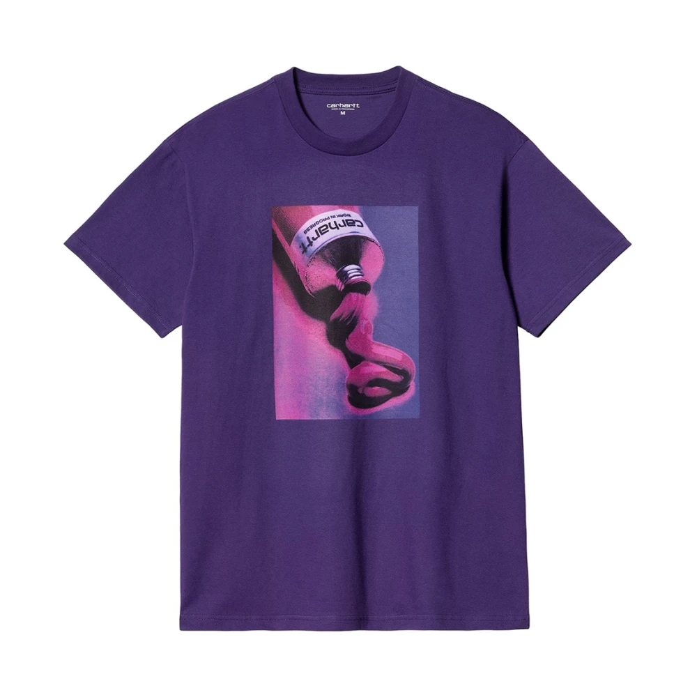 Carhartt WIP Korte Mouw T-Shirt Urban Stijl Purple Heren