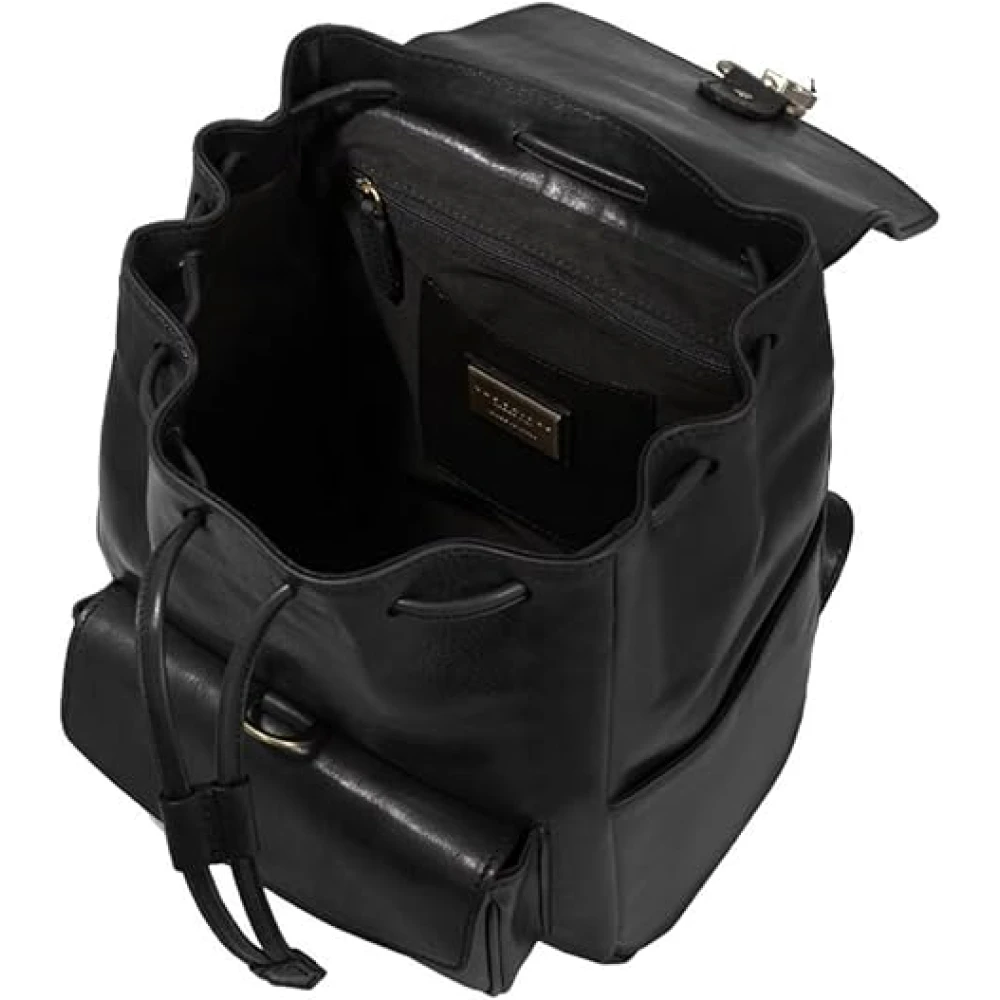 The Bridge Zwarte leren damesrugzak Black Unisex