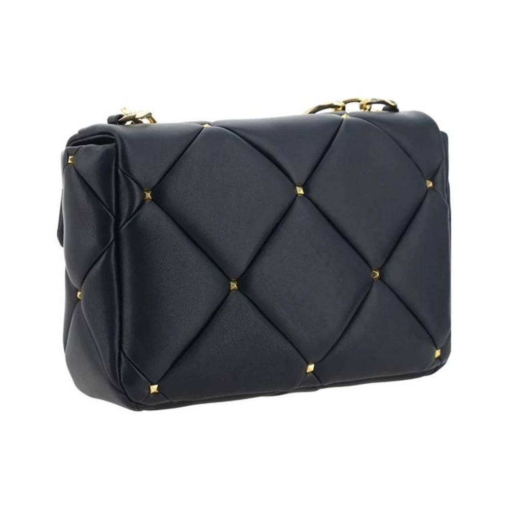 Valentino Garavani Gewatteerde Ketting Schoudertas Black Dames