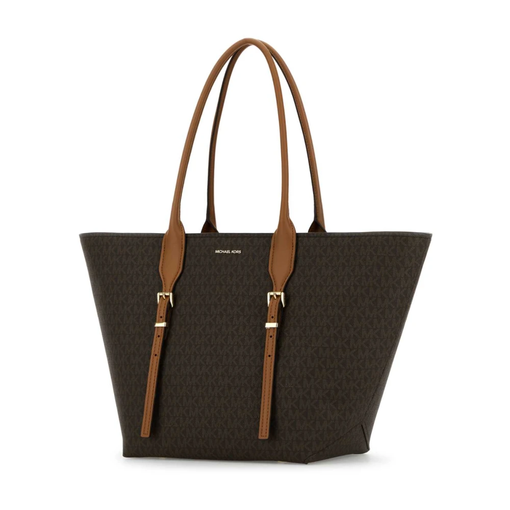 Michael Kors Canvas Winkel Tas met Moore Ontwerp Brown Dames